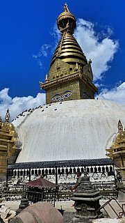 2015 - die gro&szlig;e Swayambunath Stupa - Kathmandu-Tal: Sehensw&uuml;rdigkeiten