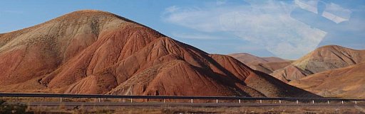 Die farbigen H&uuml;gel des Sahand-Gebirges  - Nord-Iran: Landschaft