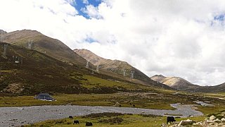 Hochebene in Richtung Dingda La Pass - S&uuml;d-Ost-Tibet: Landschaft