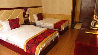 Zimmer im Geelong Hotel in Kyirong - Zentral-Tibet: Essen & Schlafen
