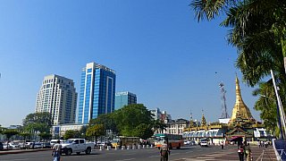 Viertel rund um die Sule Pagode - Zentral-Myanmar: Land und Leute
