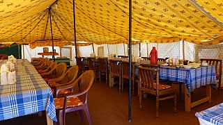 Zelt-Restaurant im Ladakh Camp am Tso Mrori - Ladakh: Essen & Schlafen