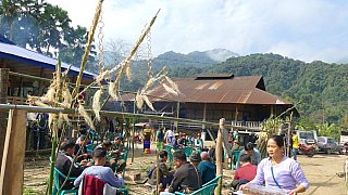 Vorbereitungen f&uuml;r das Papin-Fest - Indien - Nordosten - Land und Leute