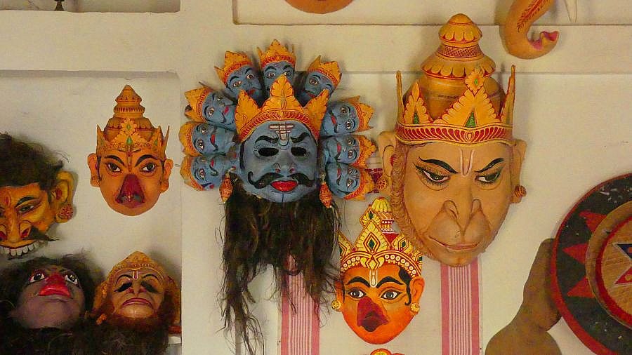 Masken-Ausstellung auf Majuli - Indien - Assam - Land und Leute