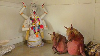 Bor Mukha - gro&szlig;e Masken auf Majuli - Indien - Assam - Land und Leute