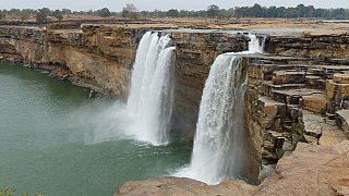 Chitrakot Wasserf&auml;lle im Februar - Chhattisgarh: Landschaft