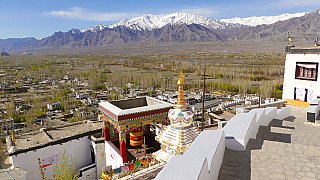 Blick &uuml;ber das Indus-Tal vom Tikse Kloster - Ladakh: Sehensw&uuml;rdigkeiten