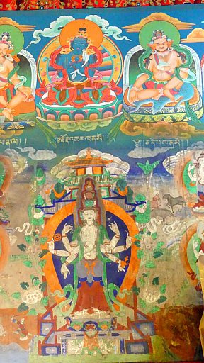 Wandmalerien im Mangyu Tempel - Ladakh: Sehensw&uuml;rdigkeiten