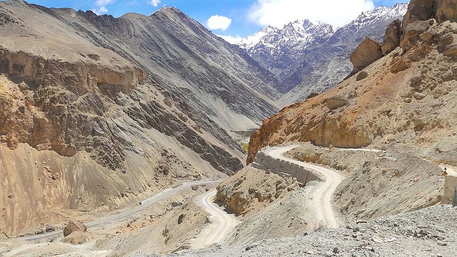 Fahrt auf den Fatu La-Pass - Ladakh: Landschaft