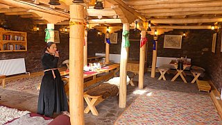 Restaurant in der Snowleopard Lodge - Ladakh: Essen & Schlafen