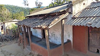 H&auml;user im Desia Kondh-Dorf Pushangia - Chhattisgarh: Land-und-Leute