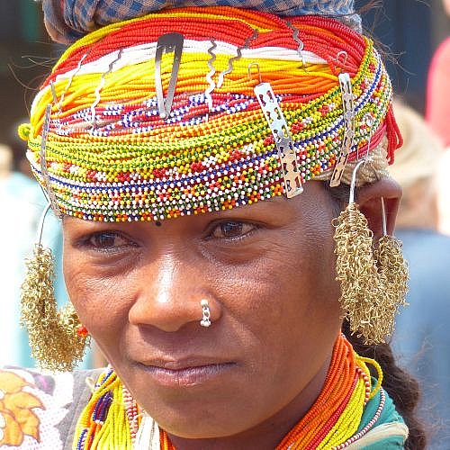 Bonda-Frau in Onukudelli in Odisha - Chhattisgarh: Land-und-Leute