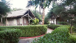 Garten des Lotus Resort am Chandrabhaga Beach - Chhattisgarh: Essen & Schlafen