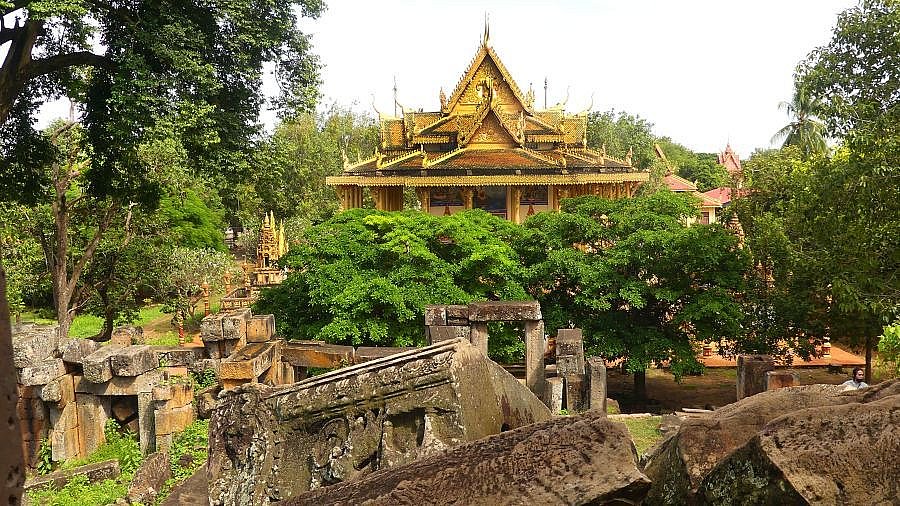 Blick auf Ek Phnom Pagode - Kambodscha - Sehensw&uuml;rdigkeiten