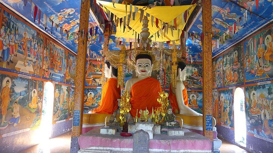 Das Innere der Nokor Bachey Pagode - Kambodscha - Sehensw&uuml;rdigkeiten