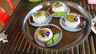 Mittagessen auf der Mekong-Insel - Kambodscha - Land und Leute