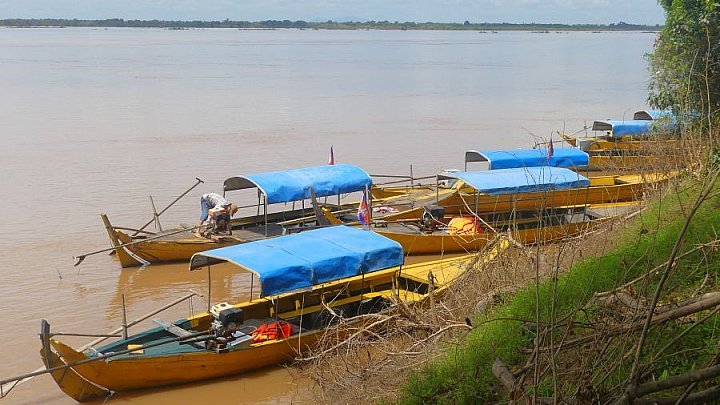 Der Mekong bei Kampi - Kambodscha-Landschaft