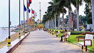 Uferpromenade am Tonle Sap-Fluss - Kambodscha - Sehensw&uuml;rdigkeiten