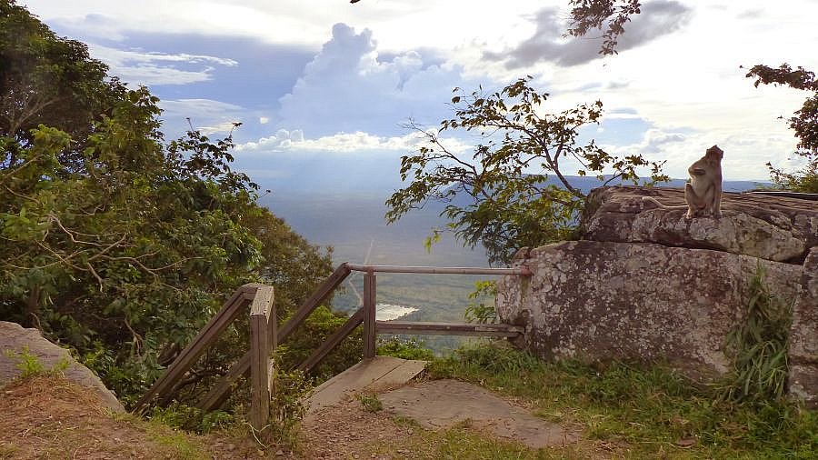 Ausblick &uuml;ber die Ebene - Kambodscha-Landschaft