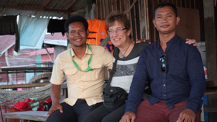 Erinnerungsfoto in Kampong Khleang - Kambodscha-Blog