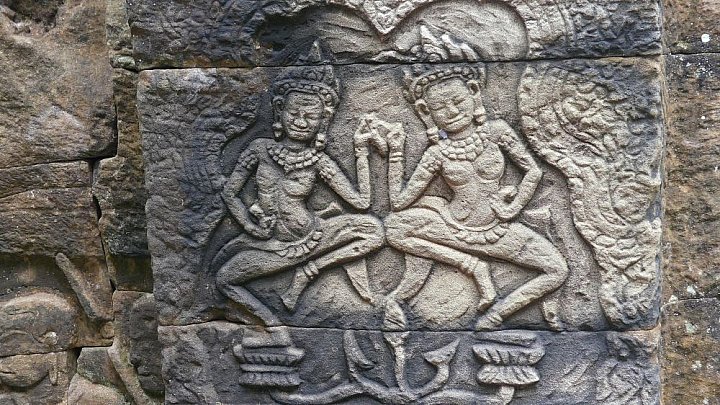 Apsara-T&auml;nzerinnen in Angkor Tom - Kambodscha - Sehensw&uuml;rdigkeiten