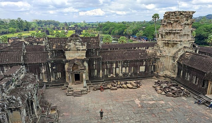 Angkor Wat - Blick von der 3. Terasse - Kambodscha - Sehensw&uuml;rdigkeiten