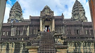 Aufgang zur dritten Terrasse von Angkor Wat - Kambodscha - Sehensw&uuml;rdigkeiten