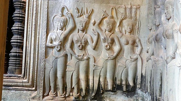 Apsaras in Angkor Wat - Kambodscha - Sehensw&uuml;rdigkeiten