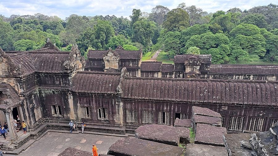 Innere Mauer von Angkor Wat - Kambodscha - Sehensw&uuml;rdigkeiten
