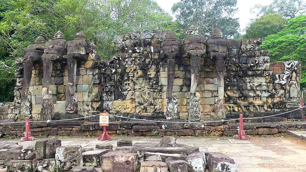 Elefantenterasse in Angkor Thom - Kambodscha - Sehensw&uuml;rdigkeiten