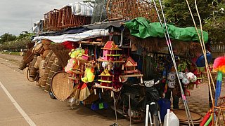 Mobiler Haushaltswaren-Laden - Kambodscha - Land und Leute