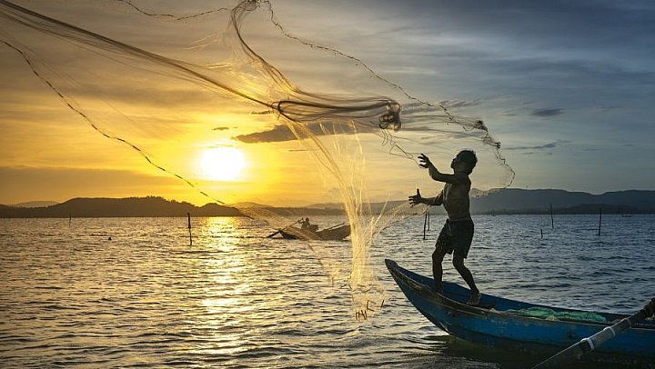 Fischer auf dem Tonle Sap See - Kambodscha - Land und Leute