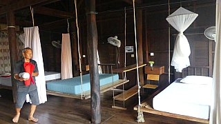 Schlafsal im ST63 Homestay in ampong Khleang - Kambodscha - Essen und Schlafen