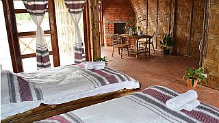 Zimmer im Hotel Phu Lu III Bungalows - Laos - Schlafen und Essen
