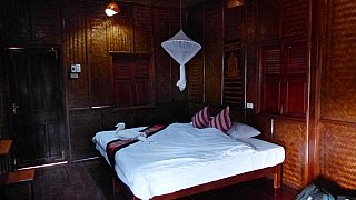 Zimmer im Mekong Riverview in Pak Beng - Laos - Schlafen und Essen