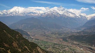Blick auf das Annapurna-Massiv von Sarangkot - Nepal Himalaya-Panoramen