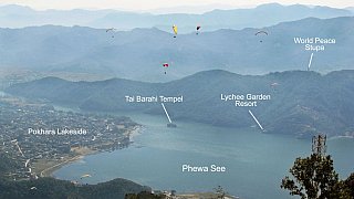 &Uuml;berblick &uuml;ber Pokhara und Umgebung - Nepal Himalaya-Panoramen