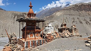 Chorten und Lhatos in Tangbe - Nepal - Mustang 2024 - Land und Leute