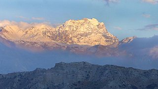 Sonnenuntergang &uuml;ber dem Himalaya - Mustang 2024 - Landschaft