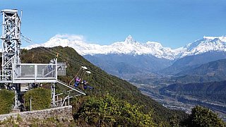 Zip Line von Sarangkot - Nepal Himalaya-Panoramen