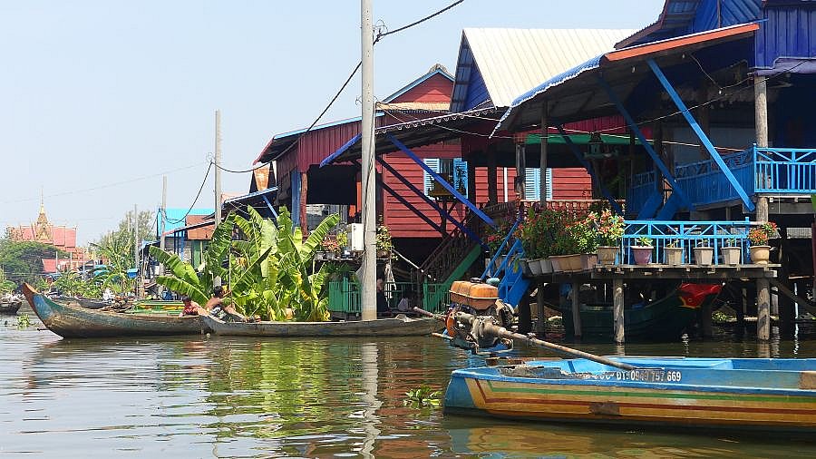 Stelzendorf am Tonle Sap - Kambodscha - Land und Leute