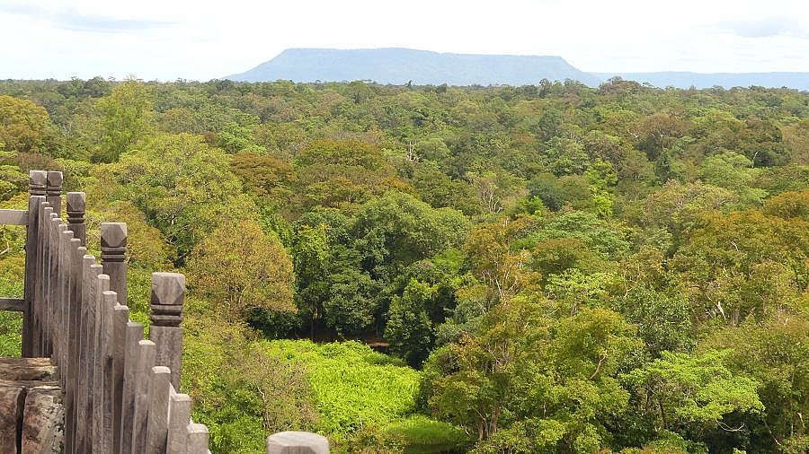 Ausblick vom Prasat Thom Tempel - Kambodscha-Landschaft