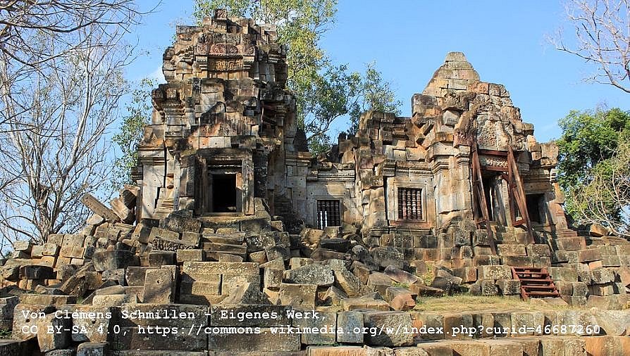Ek Phnom Khmer-Tempel - Kambodscha - Sehenswürdigkeiten