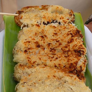 Fritierte Banane im Kokosmantel - Kambodscha - Essen und Schlafen