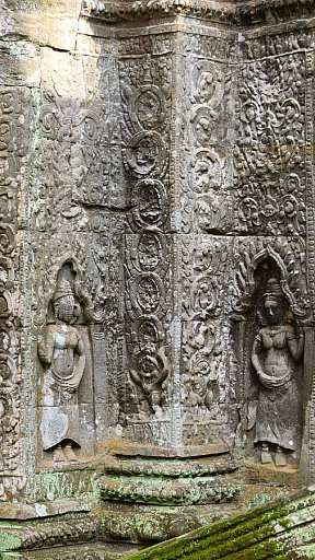 Steinreliefs im Ta Prohm-Tempel - Kambodscha - Sehenswürdigkeiten