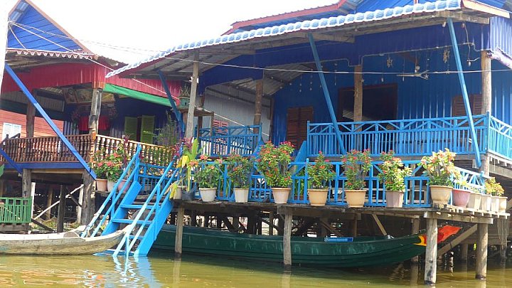 Stelzenhäuser auf dem Tonle Sap - Kambodscha - Land und Leute