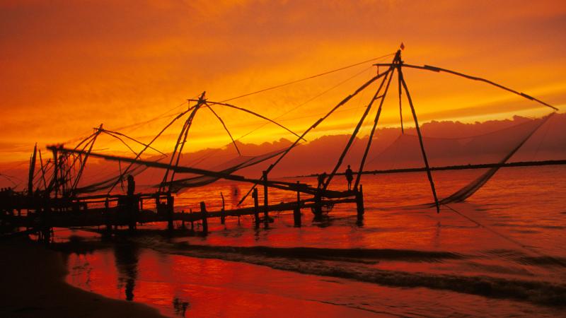 Indien02 Suedindien Kerala Cochin Sonnenuntergang 800x450